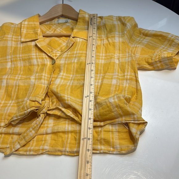 ARITZIA Wilfred Free, Linen Tie-front Blouse, Size S - Picture 5 of 7